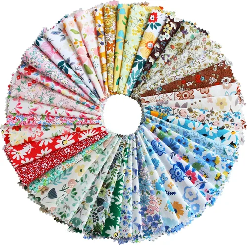 Miniatura 4 de Paquetes de retazos para acolchado de 5 pulgadas, cuadrados de tela precortada de 5''x5'', liquidación de tela de algodón para acolchado, 42