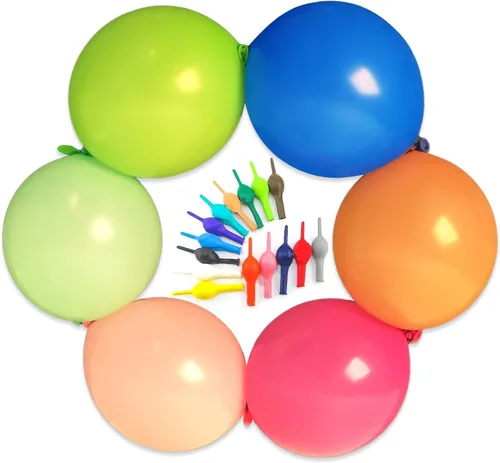 IN-JOOYAA Globos de eslabones de colores surtidos de 12 pulgadas, 60 globos de látex de enlace rápido para sesión de fotos, baby shower, decoración