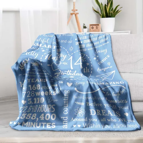 Miniatura 6 de Kesidilo Regalos para niñas de 14 años, manta de cumpleaños de 50 x 60 pulgadas, las mejores ideas de regalo para niñas de 14 años para cumpleaños