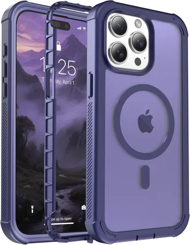 Miniatura 89 de jaroco - Funda magnética compatible con MagSafe para iPhone 11 de 6.1 pulgadas; protección de grado militar contra caídas, de doble capa
