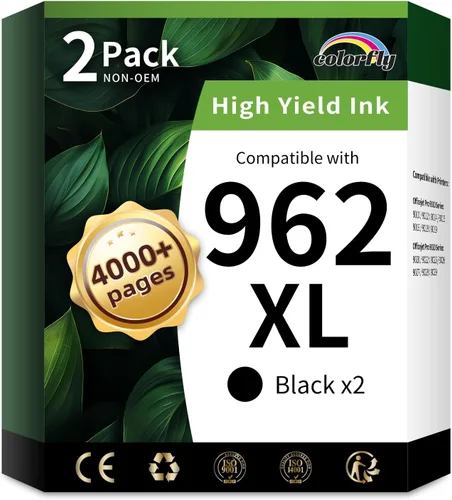 962XL Ink Cartridges Combo Pack Compatible Replacement for HP 962XL 962 Ink Cartridges to Use with HP OfficeJet Pro 9010 9012 9014 9015 9016 9018