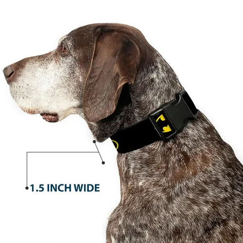 Miniatura 7 de Buckle-Down Collar de clip de plástico – Batman Shield Negro/Amarillo – 1 pulgada de ancho – Se adapta a 9-15 pulgadas Cuello – Pequeño