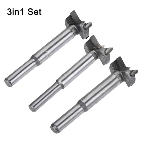 Miniatura 3 de uxcell Forstner - Brocas de taladro para madera, 0.906 in, 0.945 in, 0.984 in de diámetro, sierra de agujero de carburo, punta de acero de aleación