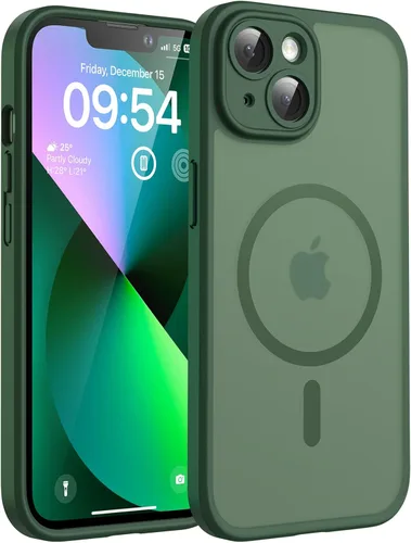Miniatura 140 de TOCOL Funda magnética 3 en 1 para iPhone 14 Pro, mejorada [protección completa de cámara] con 2 protectores de pantalla, funda de grado militar Azul