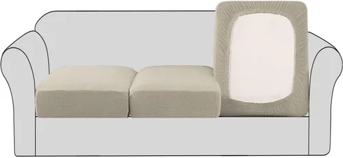 Miniatura 40 de H.VERSAILTEX - Fundas elásticas para cojín de sofá individual, fundas de asiento para silla de sofá, protector de cojín con tejido jacquard de sarga