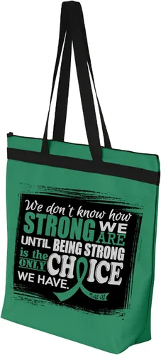 Miniatura 3 de Fight Like a Girl How Strong We Are Darcey Tote Bag para concientización sobre el cáncer y las enfermedades