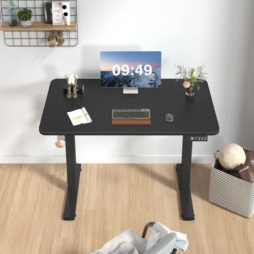 Miniatura 4 de Furmax - Escritorio eléctrico de altura ajustable de pie grande de 48 x 24 pulgadas, escritorio de pie para oficina en casa, alturas prestablecidas