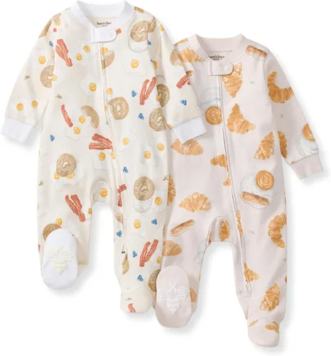 Miniatura 236 de Burt's Bees Baby - Pijama de una pieza para bebé, mameluco para dormir y jugar, algodón 100% orgánico, cremallera frontal