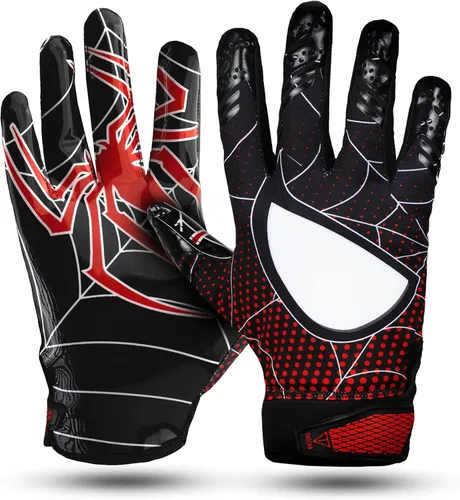 Miniatura 10 de TAQCHA Football Gloves - Tacky Grip, Skin Tight Adult Receiver Gloves - Youth Football Gloves Pro Elite Super Sticky Performance