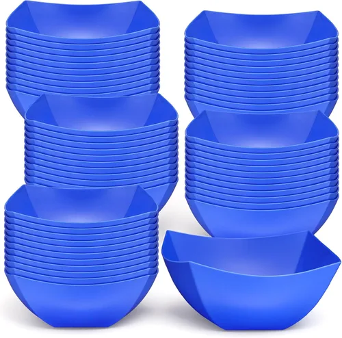 Miniatura 14 de Tanlade 50 Cuencos Cuadrados de Plástico para Servir Desechables Cuencos para Aperitivos Ensalada Recipientes Pequeños para Fiestas Barra de Dulces