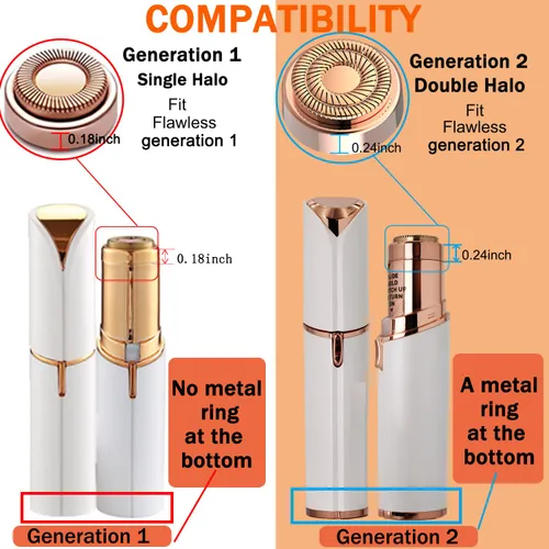 Miniatura 2 de Cabezales de repuesto para removedor de vello facial: compatible con Finishing Touch Flawless herramienta de depilación facial para mujeres, como se