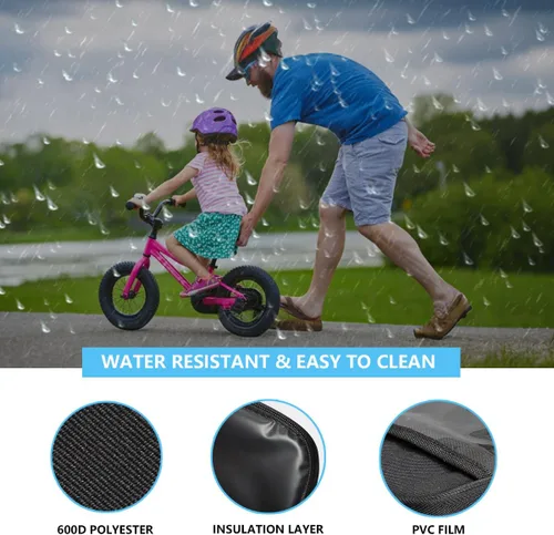 Miniatura 5 de Bolsa de Manillar para Bicicleta Infantil con Montura para Teléfono y Enfriador - Cesta Frontal para Bicicleta de Niños, Niñas, Niños Pequeños
