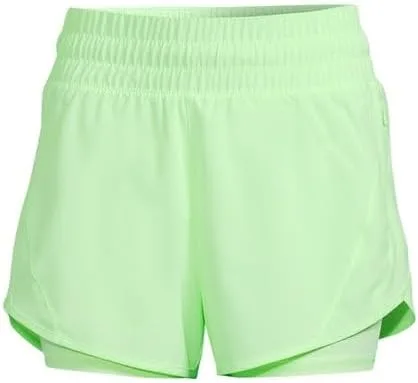 Miniatura 5 de Pantalones cortos de correr para mujer con forro de bicicleta con bolsillos laterales con cremallera