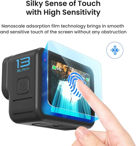 Miniatura 6 de Funda protectora de silicona, protector de pantalla y lente para GoPro Hero 13 (negro)