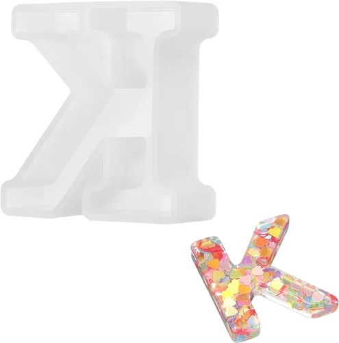 Miniatura 18 de MECCANIXITY Moldes de resina de 2.5 pulgadas, letras del alfabeto mayúscula Z 3D, moldes de silicona para hacer velas, manualidades, letreros