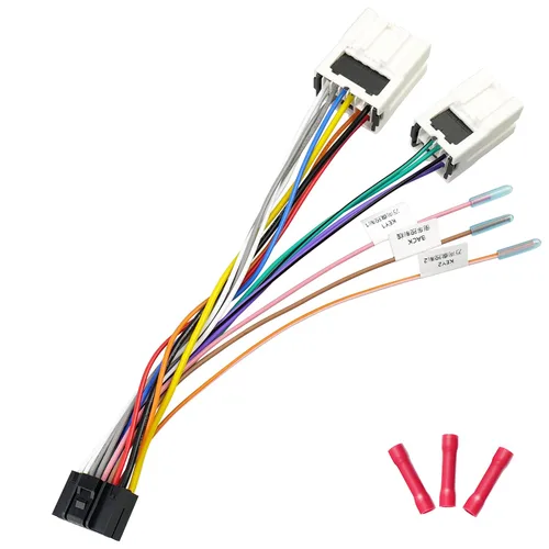 Miniatura 10 de Kit de adaptador de arnés de cable de radio para coche de 20 pines con conectores tipo culata de reemplazo para Nissan Altima Frontier Xterra Subaru