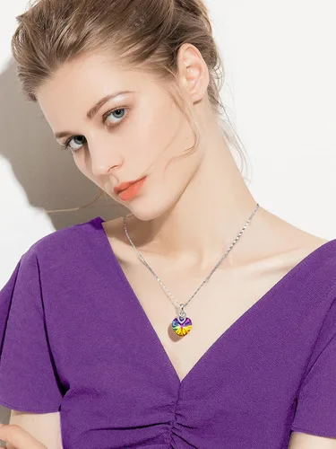 Miniatura 4 de PLATO H 3 Heart Crystal Necklace for Women Gifts for her Pendant Crystal Jewelry Necklace for Girl Wedding Gifts for Anniversary Day Mother's Day