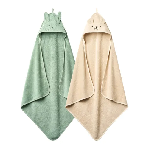 Miniatura 15 de Toalla con Capucha para Bebé – Toallas de Baño de Algodón Orgánico para Bebé – Toallas para Bebé, Toallas de Baño para Bebé para Niño, Niña, 32" x