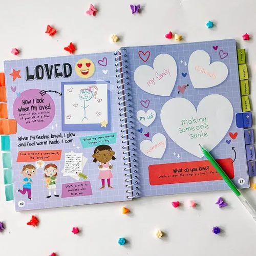 Miniatura 7 de Diario de Expresión de Sentimientos hand2mind, Diario de Emociones para Niños con Rueda de Sentimientos, Libros de Aprendizaje Social Emocional