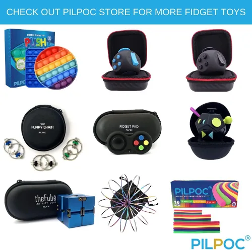 Miniatura 9 de PILPOC theFube Cubo infinito de escritorio Fidget - Cubo mágico infinito de aluminio con estuche, resistente, pesado, alivia el estrés