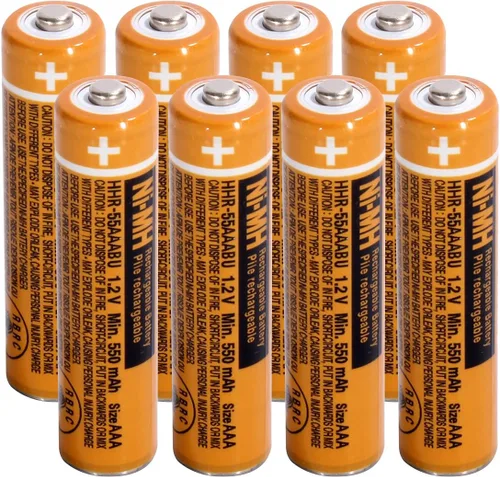 Miniatura 8 de NI-MH - Batería recargable AAA de 1,2 V, 550 mAh, paquete de 4 baterías AAA hhr-55aaabu para teléfonos inalámbricos Panasonic, controles remotos