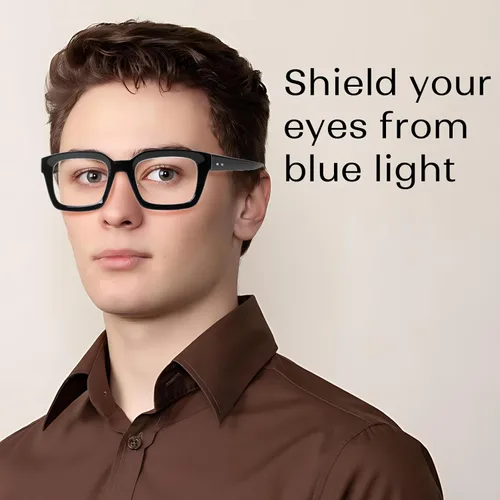 Miniatura 5 de Joschoo - Paquete de 3 gafas de lectura con bloqueo de luz azul para computadora, con bisagra de resorte, para mujeres y hombres