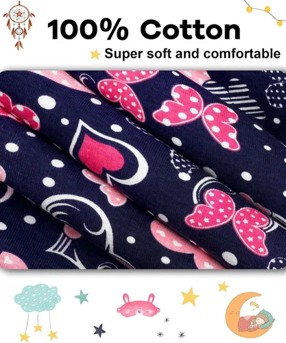 Miniatura 5 de KOBERO Pijamas de Navidad para niños y niñas de 18 meses-12 años, ropa de dormir 100% algodón