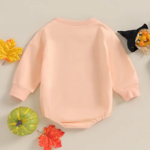 Miniatura 69 de Adobabirl Traje de Halloween para bebé, sudadera de fantasma, calabaza, mameluco, suéter de gran tamaño, lindo para otoño e invierno