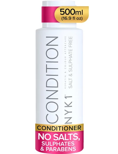 NYK1 Acondicionador sin sal ni sulfato (16.9 fl oz) sin sulfato para extensiones, tratamiento de color y queratina, cuidado posterior,
