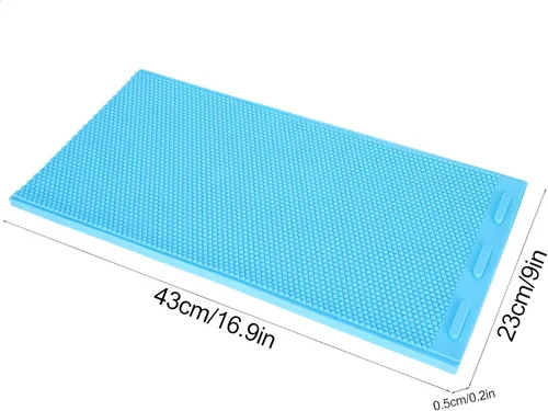 Miniatura 2 de Zerodis 2PCS hoja de prensa de cera de abejas, suministros de almacenamiento de goma, caja de nido de cera de abejas, equipo de apicultor