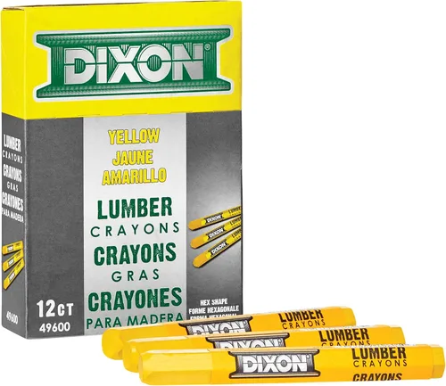 Miniatura 5 de Dixon - 464-52300 Ceras de marcaje para madera industrial, 4.5" x 1/2" Hex, blanco, 12 unidades (Paquete de 1) (52300)