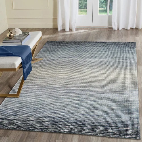 Miniatura 11 de Liora Manne Aruba - Alfombra de lana tejida a mano para interiores, diseño de transición degradado casual (mezclilla degradada)