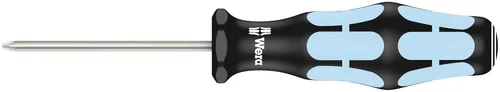 Wera 05032030001 Kraftform - Destornillador Pozidriv inoxidable 3355 PZ, punta láser, cabeza PZ 0, longitud de hoja de 2-3/8 pulgadas