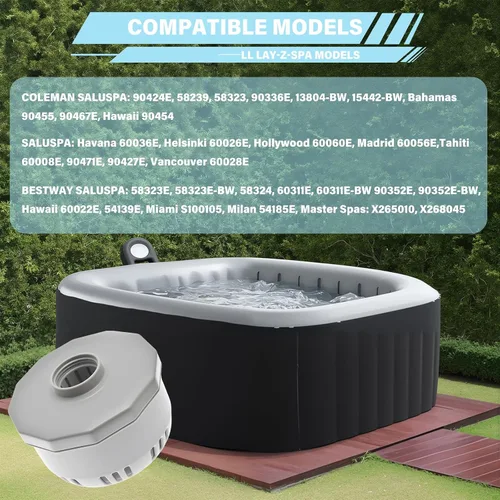 Miniatura 6 de Aplicable a P6653 y P05343 Piezas de Repuesto Tipo VI Juego de Soporte de Filtro para Jacuzzi Coleman Saluspa, Incluye 2 Cartuchos de Filtro