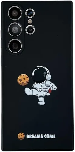 Miniatura 16 de Yonds Queen Funda ultra linda para Samsung Galaxy S22, diseño de astronauta de dibujos animados, diseño de cohete espacial, cubierta de parachoques