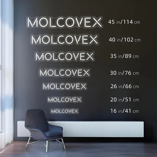 Miniatura 5 de MOLCOVEX Letreros de neón personalizados: luces LED de neón personalizadas para bodas, letrero de nombre de neón personalizable para dormitorio