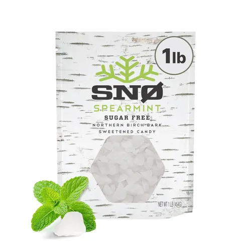 Miniatura 10 de SNØ - Chips de caramelo de xilitol de menta piperita Apoyo para la salud oral Xilitol de abedul puro Sin azúcar, bajo en carbohidratos, apto