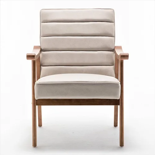 Miniatura 11 de Container Furniture Direct Silla decorativa moderna de mediados de siglo con diseño de sillón de marco abierto, amortiguación de espuma de felpa