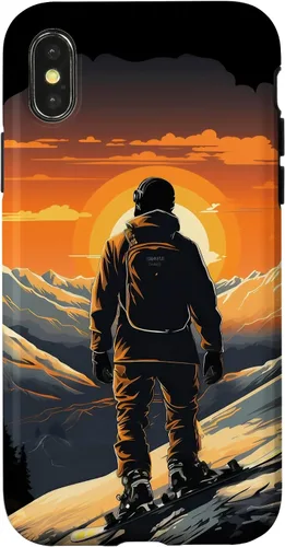 Miniatura 5 de Snowboarding Snowboard Snowboarder Mountain Sunset Case for iPhone 17