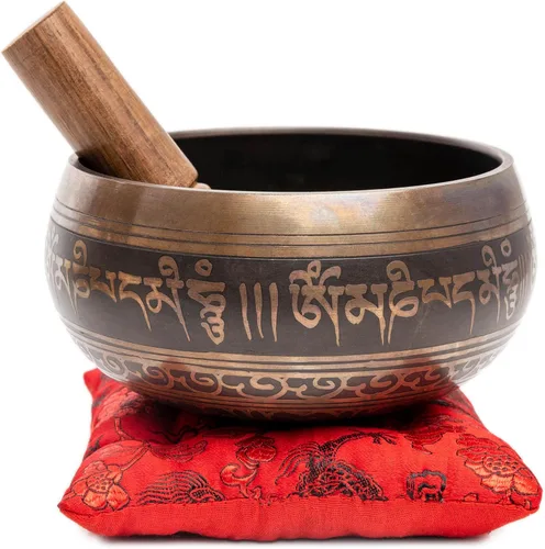 Miniatura 8 de HIMALAYAN BAZAAR - Juego de cuencos tibetanos de 4 pulgadas, fácil de tocar, auténtico, hecho a mano para meditación, sonido de 7 chakras, curación