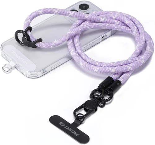 Miniatura 19 de 1 cordón para teléfono, 2 lengüetas para teléfono, cordones para teléfono celular alrededor del cuello, cordón de cuerda, correa universal ajustable