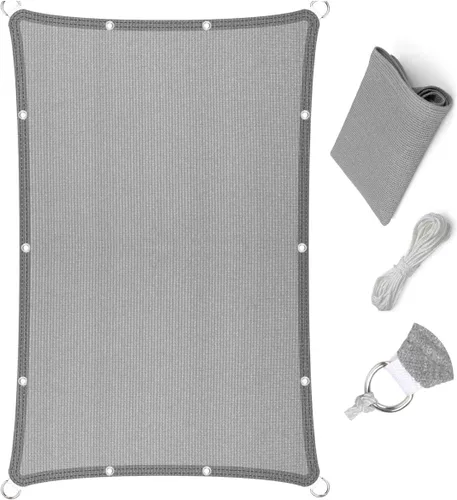 Eden's Decor Toldo tipo vela de borde plano recto con ojales, cubierta para pérgola, sombra para exteriores, sombra para patio, sombra de cubierta