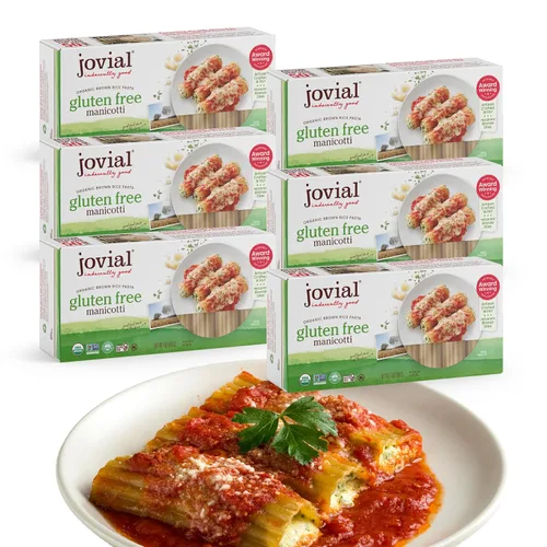 Miniatura 8 de Jovial Pasta Manicotti de Arroz Integral - Pasta Manicotti, Pasta de Manicotti, Pasta de Grano Entero, Pasta Orgánica, Sin Gluten, Sin Lácteos
