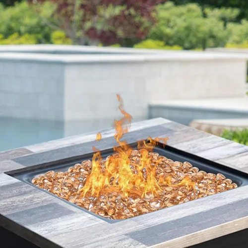 Miniatura 5 de GasSaf Diamonds - Vidrio de fuego para fogón de gas o propano, chimenea y paisajismo, 10 libras, 1 pulgada (lustre rosa)