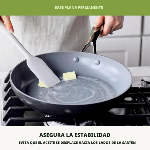 Miniatura 8 de GreenPan Valencia Pro - Juego de utensilios de cocina antiadherentes de cerámica, sin PFAS, listos para inducción, ollas y sartenes anodizadas duras