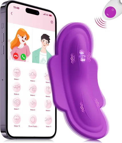 Miniatura 7 de Vibrador portátil con control remoto por aplicación para ropa interior, juguetes sexuales para adultos para mujeres o parejas, vibrador mini