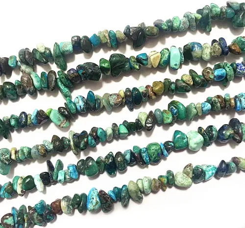 Miniatura 3 de Cuentas de piedras preciosas naturales de finchenita de azurita de 0.315 a 0.315 pulgadas, cristales curativos, pulseras de cintura, kit de collar