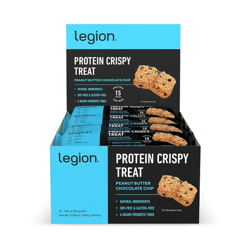 Miniatura 15 de Barra de Proteína Legion Sabor Mantequilla de Maní y Mermelada - 100% Proteína de Suero, Barras de Proteína Sin Soja con Fibra Prebiótica - Barra