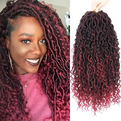 Miniatura 8 de Goddess Locs - Cabello de ganchillo de 12 pulgadas, 7 paquetes de rastas cortas de pelo sintético de ganchillo suave, trenzas de ganchillo