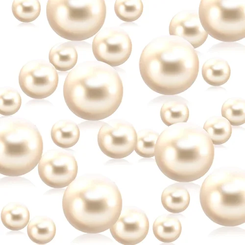 Miniatura 34 de 200 piezas de relleno de jarrón dorado amarillo, cuentas de relleno de jarrón dorado amarillo para centros de mesa, cuentas falsas de perlas